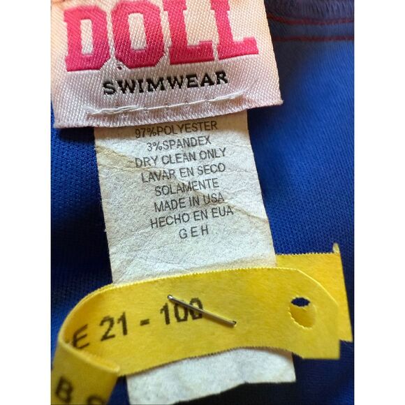 Doll Swimwear Women's Floral Spaghetti Strap Bodycon Mini Dress Red Blue Small - Picture 12 of 12